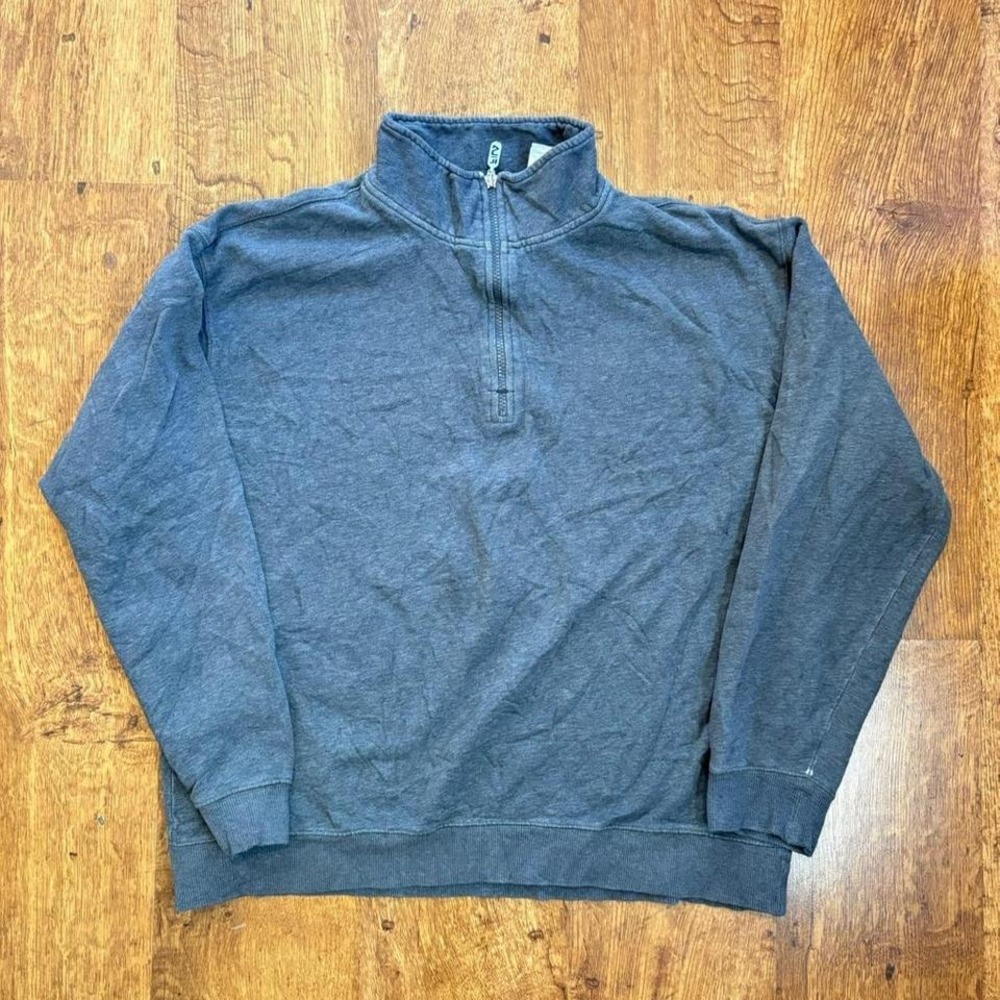 VTG Fila Grey Quarter Zip Sweatshirt Mens Large Gorpcore Y2K Pullover Distressed